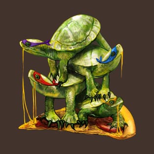 Heroes on an 8th slice - turtle tower! T-Shirt