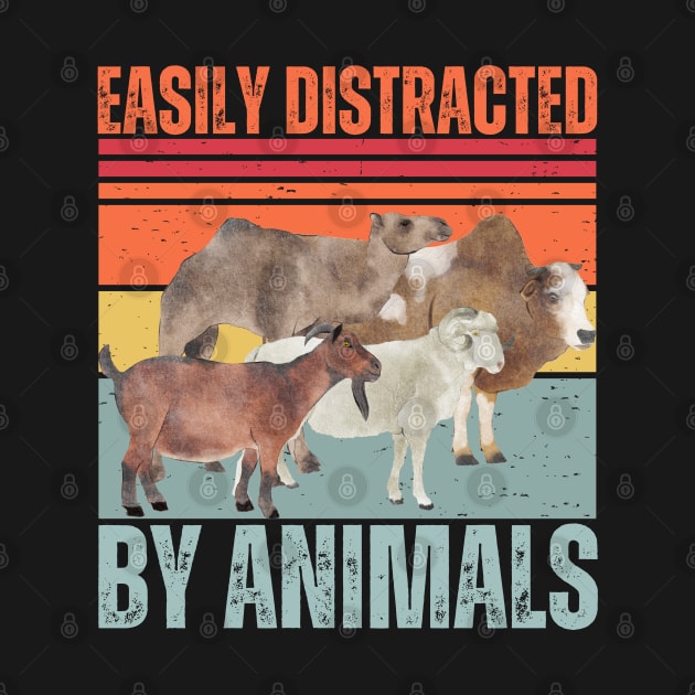 easily distracted by animals by Drawab Designs