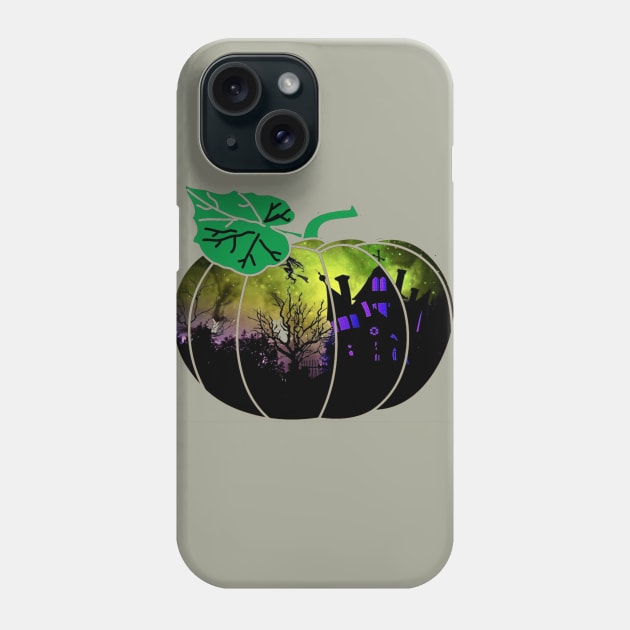 Haunted House Pumpking Phone Case by Things2followuhome