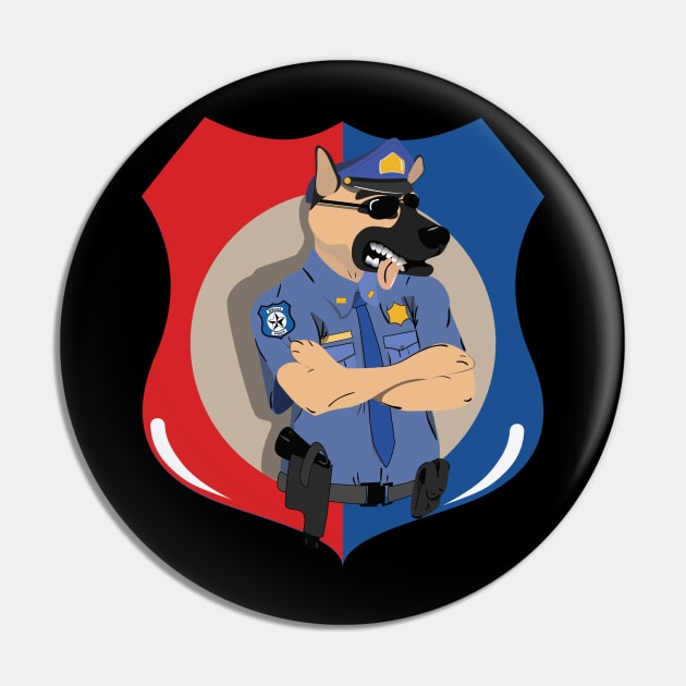 Police Dog Pin by Kanom-Tom