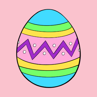 Pastel Zig Zag Easter Egg T-Shirt