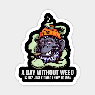 A Day Without Weed Is Like Cannabis Weed Smoking Magnet