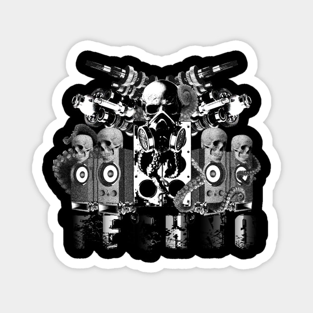 Hardcore Techno Brutal Hard Style Magnet by shirtontour