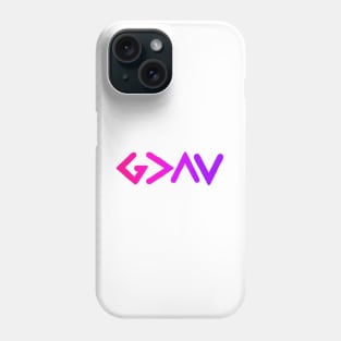 God is Greater Pink Ombre Phone Case