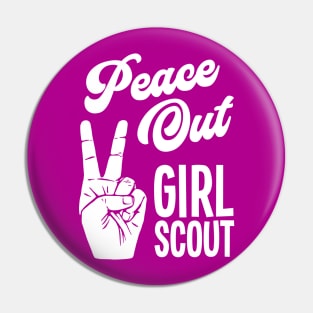 Peace Out Girl Scout - Peace Sign Pin