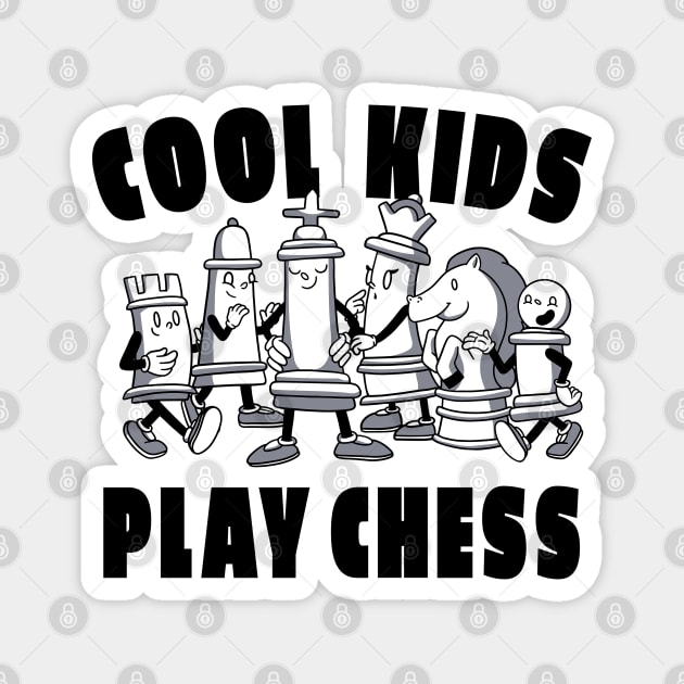 Cool Kids Play Chess Magnet by displace_design