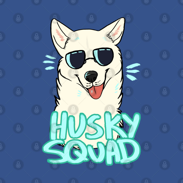 Disover HUSKY SQUAD (white) - Siberian Husky - T-Shirt