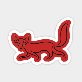 Christmas Fox Magnet