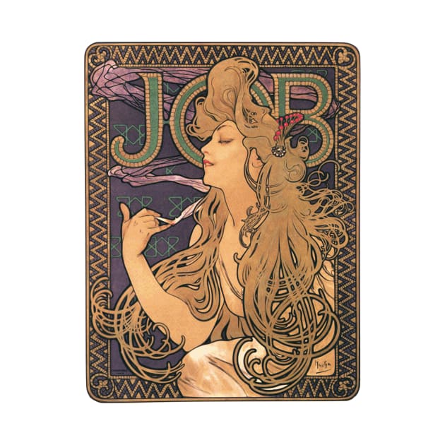 Job - Alphonse Mucha - Art Nouveau- Tobacco Ad - 1896 by MReinart