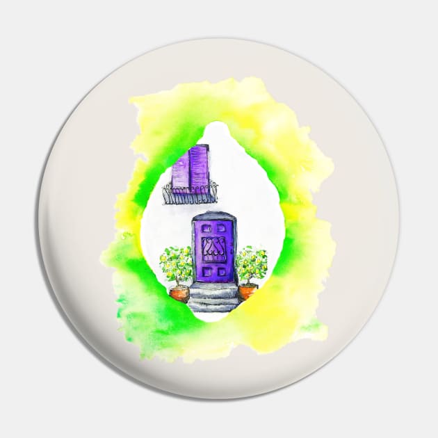 Andalucia White Village Doorway Pin by Lavender and Lemons