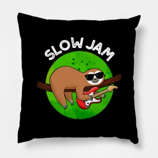 Slow Jam Funny Music Animal Pun Pillow