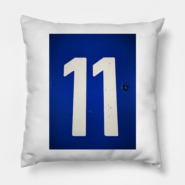 BIG and BOLD number ELEVEN Pillow by mister-john