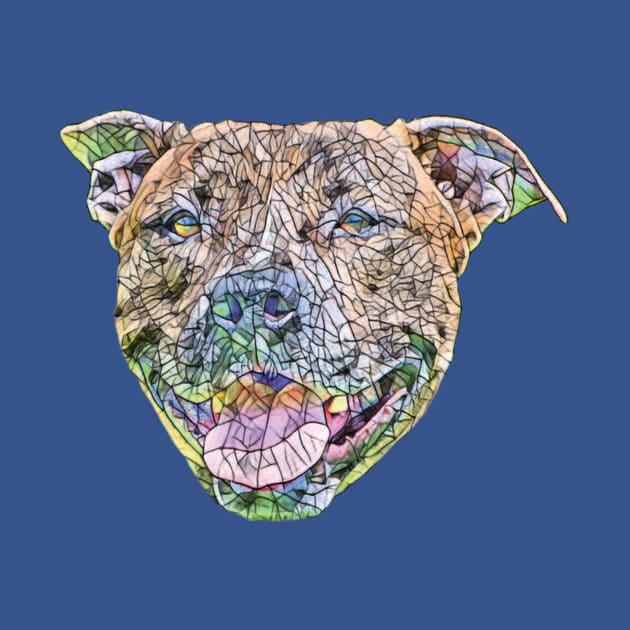 Staffordshire Bull Terrier Face by DoggyStyles