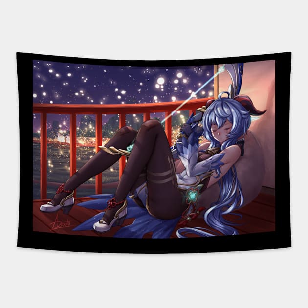 Ganyu Tapestry by ADSouto