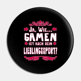 Gaming Zocken e Sport Mädchen video spiele Pin