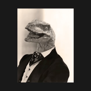 Gentleman Velociraptor having a Laugh T-Shirt