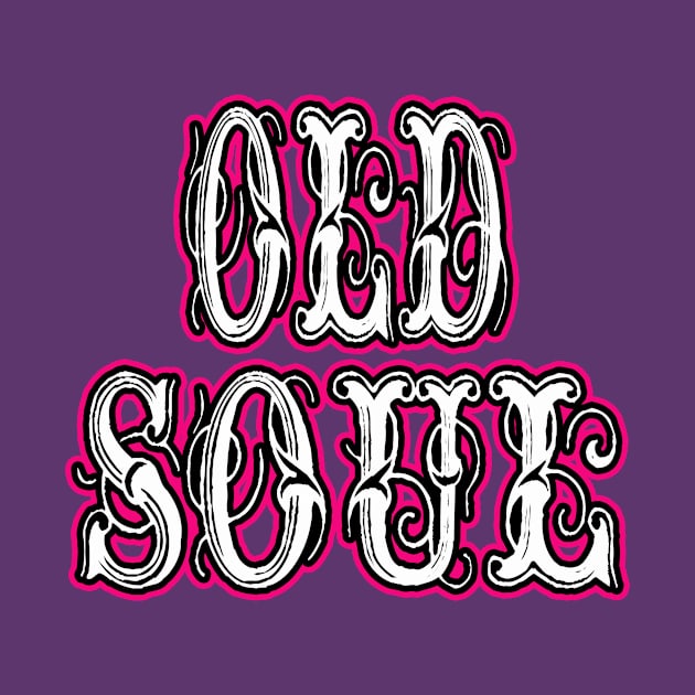 Old Soul Vintage Letters Pink by artbyomega