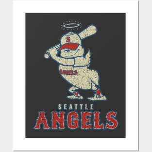 Vintage 1964 Angels Baseball Poster, Unique Memorabilia Gift Wall Art Print