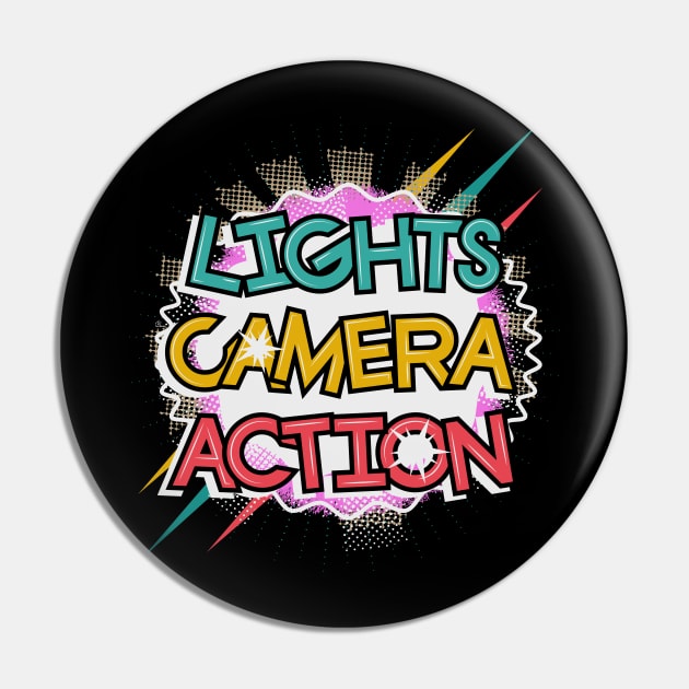 Lights Camera Action Pin by xeenomania