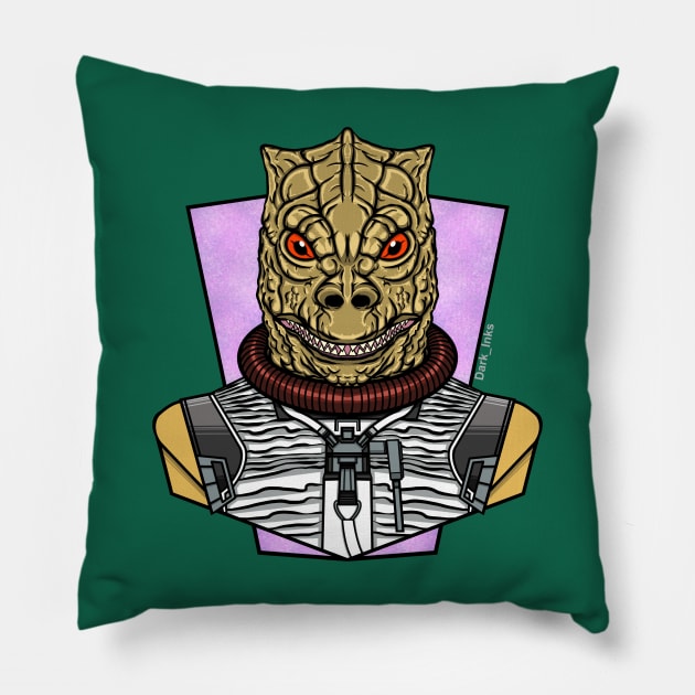 Bossk  Bounty Hunter Pillow by Dark_Inks