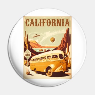 Colorado Desert California Vintage Travel Art Poster Pin