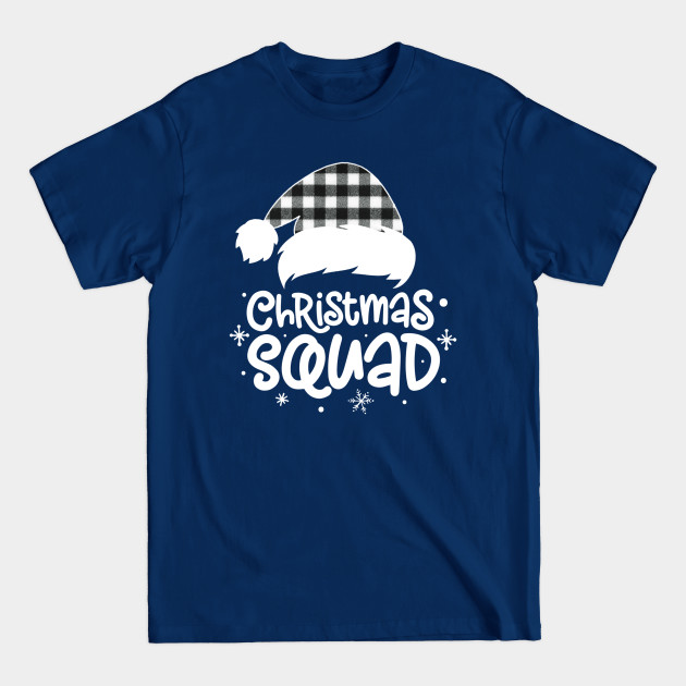 Disover Christmas Squad Buffalo Plaid Santa Hat Family Matching Pajama - Christmas Squad - T-Shirt