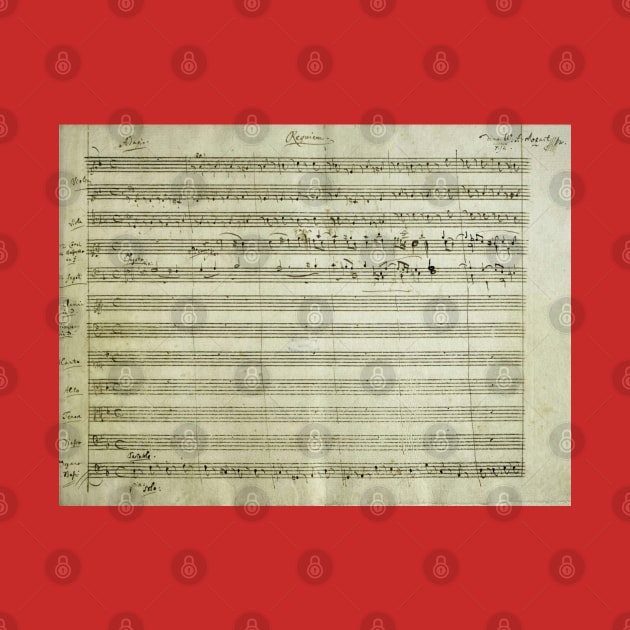 Mozart | Requiem | Original manuscript score by Musical design