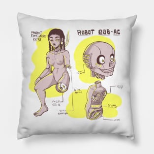 robot girl Pillow