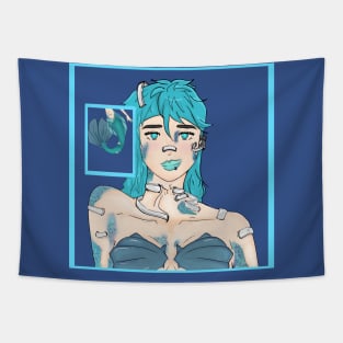 Blue Mermaid Tapestry