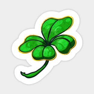 Four-Leafed Clover... Wit Da GOLD TRIM?!? Magnet