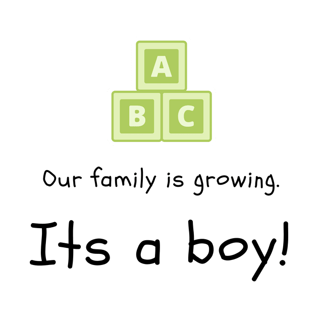 Love this 'Our family is growing. Its a boy' t-shirt! by Valdesigns