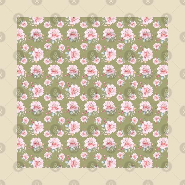 Peonies Flower Pattern by Pris25