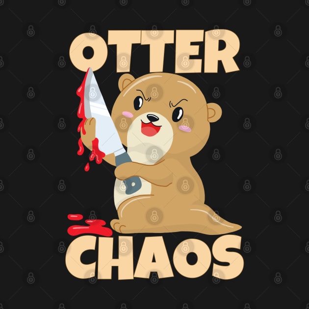 Otter Chaos Funny Otter by ricricswert