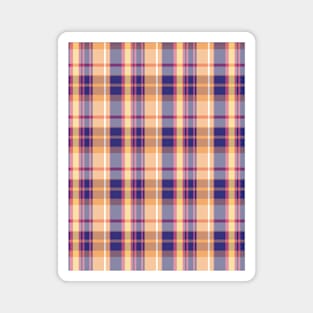 Sunset and Sunrise Aesthetic Conall 1 Hand Drawn Textured Plaid Pattern Magnet