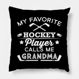 Favorite Ice Hockey Player For Grandma Pillow