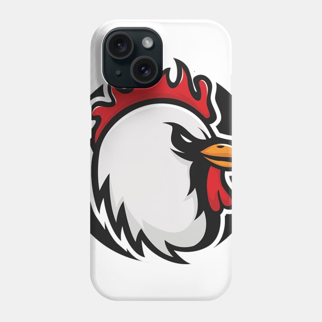 Chicken mascot illustration Phone Case by manjavacloth