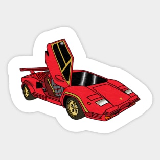 Red Lamborghini Sticker for Sale by MCGMCG6