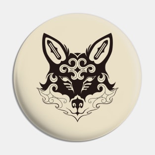 Tribal Fox (Ainu style mix) Pin