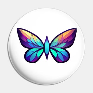 Gemstone Colorful Diamond  Butterfly Pin