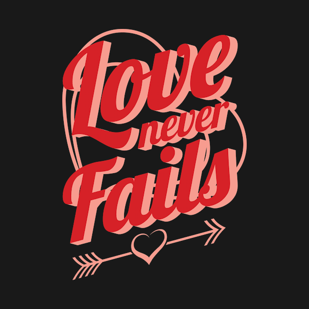 'Love Never Fails' Awesome Family Love Gift by ourwackyhome