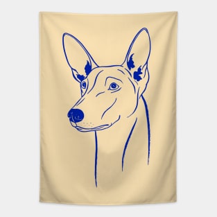 Pharaoh Hound (Beige and Blue) Tapestry