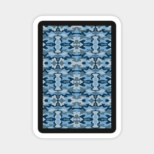 Blue Camouflage Print Magnet