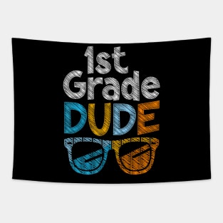 1St Grade Dude Back To School First Grade Student Tapestry