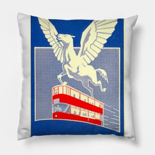 Vintage Travel - London Tramways Pillow