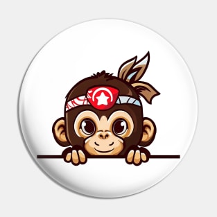 Sneaky japanese Monkey so cute Pin