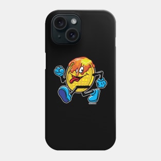 Happy Smiling Waffle Mascot with maple syrup and butter Phone Case