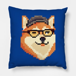 Shiba Inu Pixel Art Dog Lover Retro Pillow