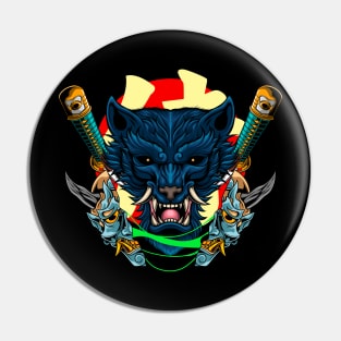 Japanese Wolf 4.1 Pin