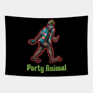 Party Animal Bigfoot Tapestry