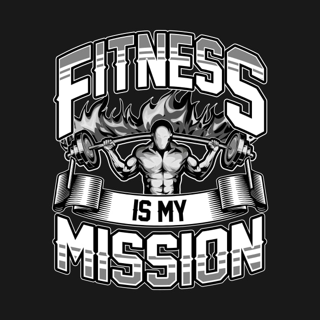 Fitness Is My Mission Gym Cardio Weightlifting by theperfectpresents